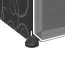 vidaXL fekete polipropilén tárolókocka 12 db kockával és ajtókkal