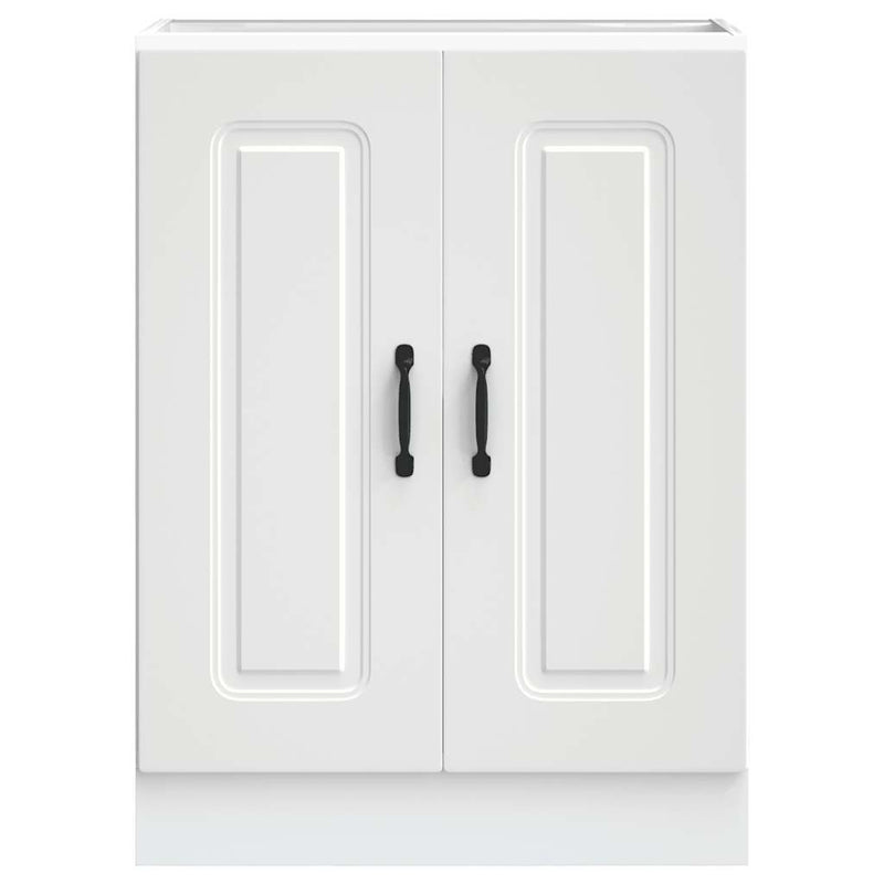 vidaXL Mosogató aljzat szekrény Kalmar fehér 60x46x81,5 cm műanyag fa