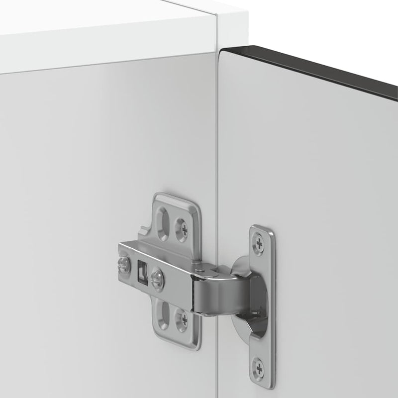 vidaXL Mosogató aljzat szekrény Kalmar fekete 60x46x81,5 cm műanyag fa