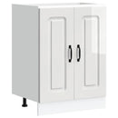 vidaXL Mosogató aljzat szekrény Kalmar magasfényű fehér 60x46x81,5 cm