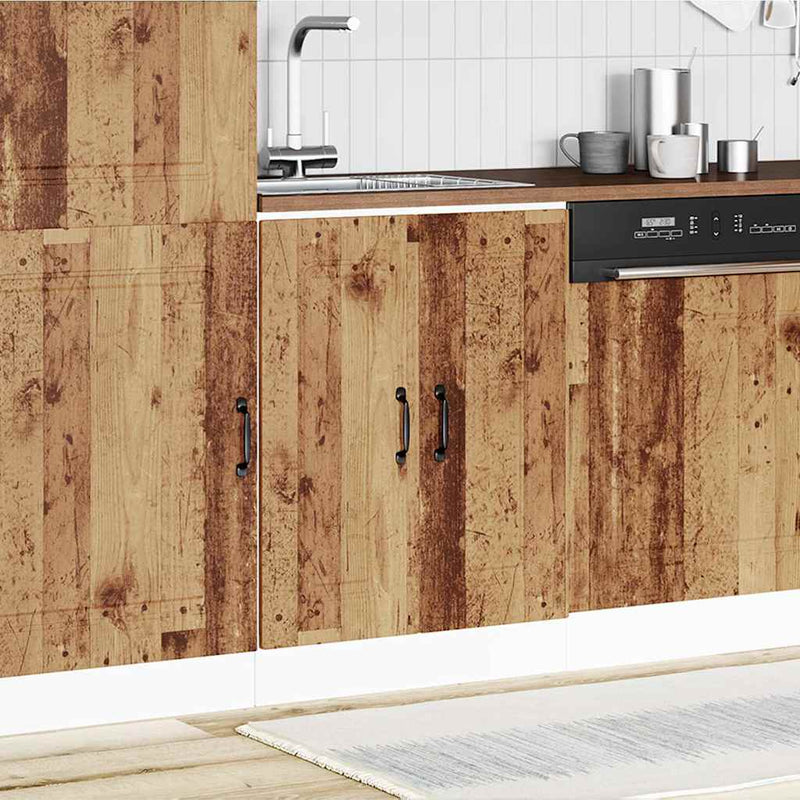 vidaXL Mosogató aljzat szekrény Kalmar régi fa 60x46x81,5cm műanyag fa