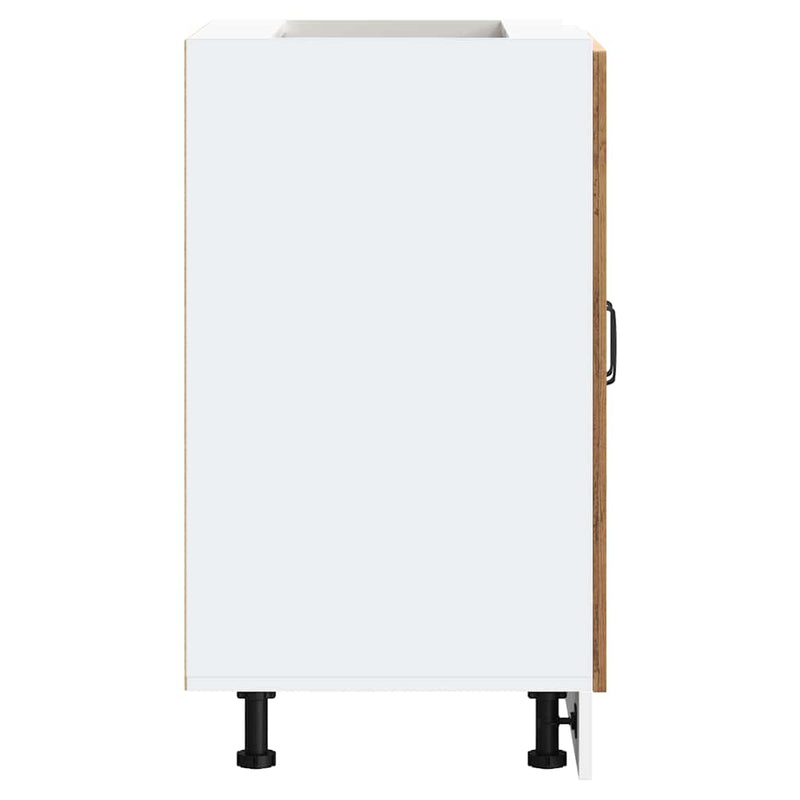 vidaXL Mosogató aljzat szekrény Kalmar régi fa 60x46x81,5cm műanyag fa