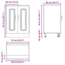 vidaXL Mosogató sljzat szekrény Kalmar kézműves tölgy 60x46x81,5 cm