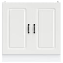 vidaXL Mosogató aljzat szekrény Kalmar fehér 80x46x81,5 cm műanyag fa