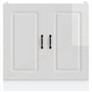 vidaXL Mosogató aljzat szekrény Kalmar magasfényű fehér 80x46x81,5 cm