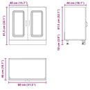 vidaXL Mosogató sljzat szekrény Kalmar füstölt tölgy 80x46x81,5 cm
