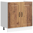 vidaXL Mosogató aljzat szekrény Kalmar régi fa 80x46x81,5cm műanyag fa