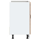 vidaXL Mosogató aljzat szekrény Kalmar régi fa 80x46x81,5cm műanyag fa