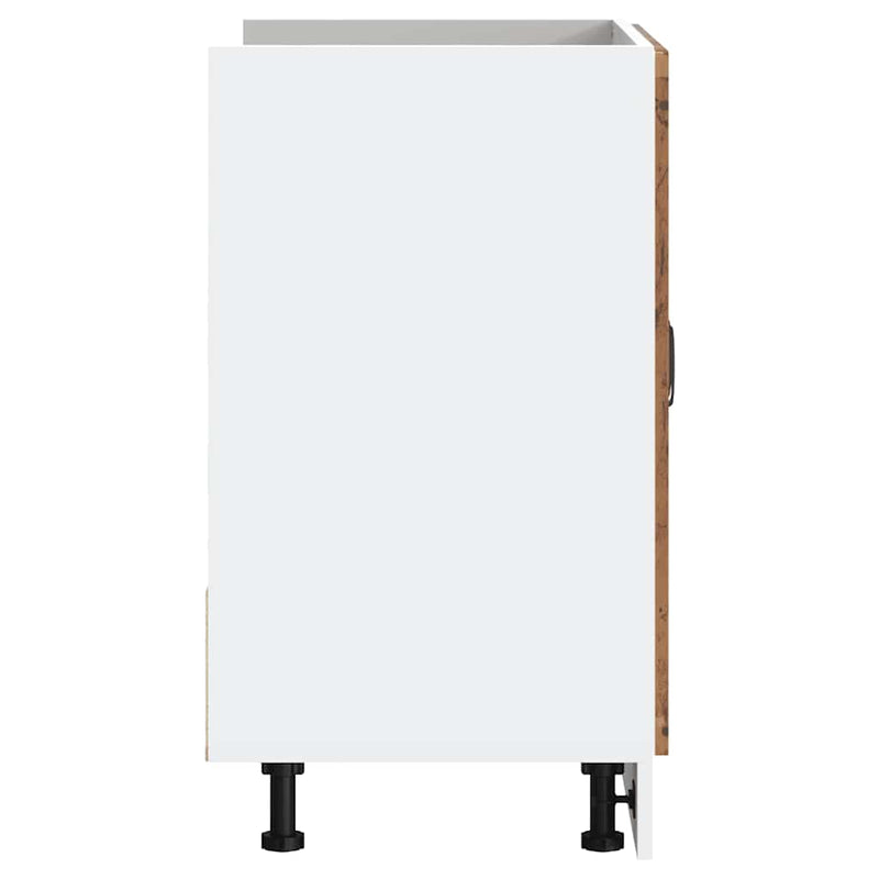 vidaXL Mosogató aljzat szekrény Kalmar régi fa 80x46x81,5cm műanyag fa