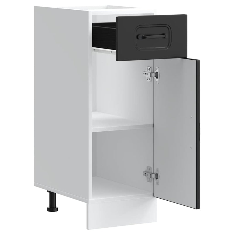 vidaXL Konyhai alapszekrény Kalmar fekete színű műfa