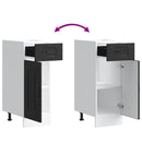 vidaXL Konyhai alapszekrény Kalmar fekete színű műfa