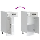 vidaXL Konyhai alapszekrény Kalmar magasfényű fehér színű műfa