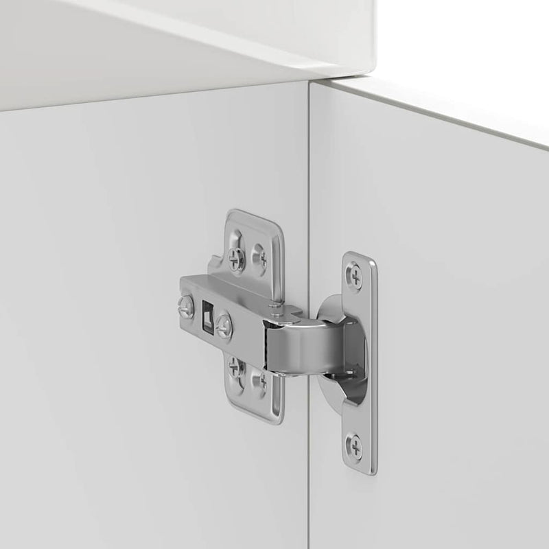 vidaXL Konyhai alapszekrény Kalmar magasfényű fehér színű műfa