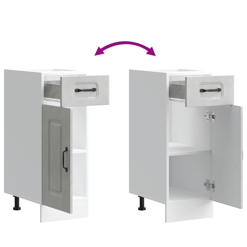 vidaXL Konyhai alapszekrény Kalmar beton szürke műfa