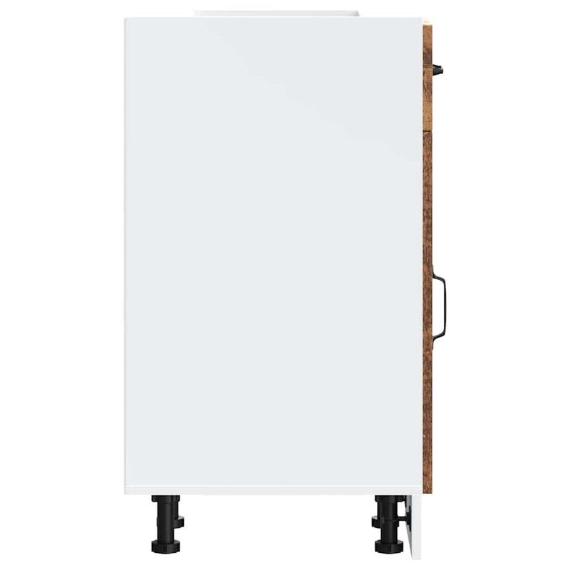 vidaXL konyhai alapszekrény Kalmar régi fából készült fűrészáru