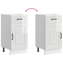 vidaXL Konyhai alapszekrény Kalmar magasfényű fehér színű műfa