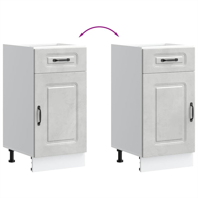 vidaXL Konyhai alapszekrény Kalmar beton szürke műfa