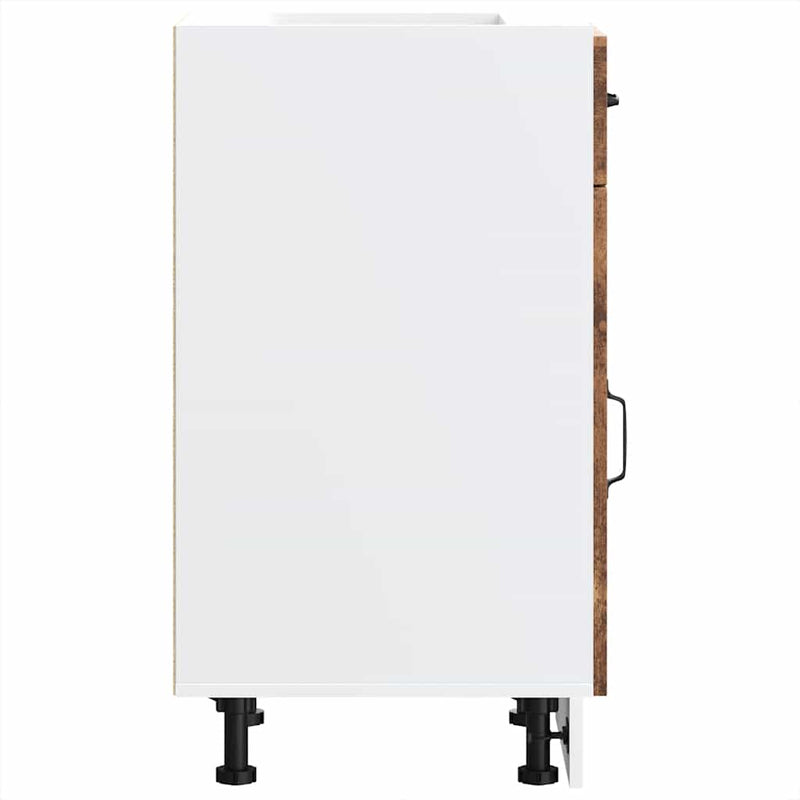 vidaXL konyhai alapszekrény Kalmar régi fából készült fűrészáru