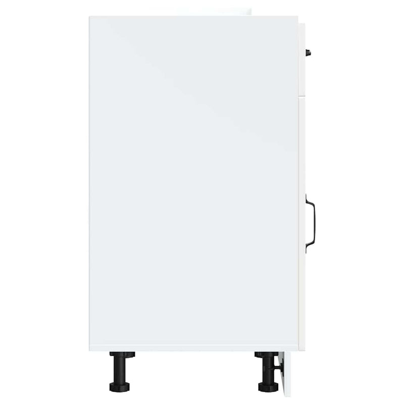 vidaXL Konyhai alsó szekrény Kalmar fehér műfa