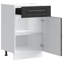 vidaXL Konyhai alapszekrény Kalmar fekete színű műfa