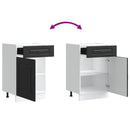 vidaXL Konyhai alapszekrény Kalmar fekete színű műfa