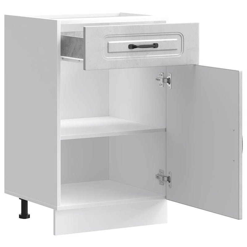 vidaXL Konyhai alapszekrény Kalmar beton szürke műfa