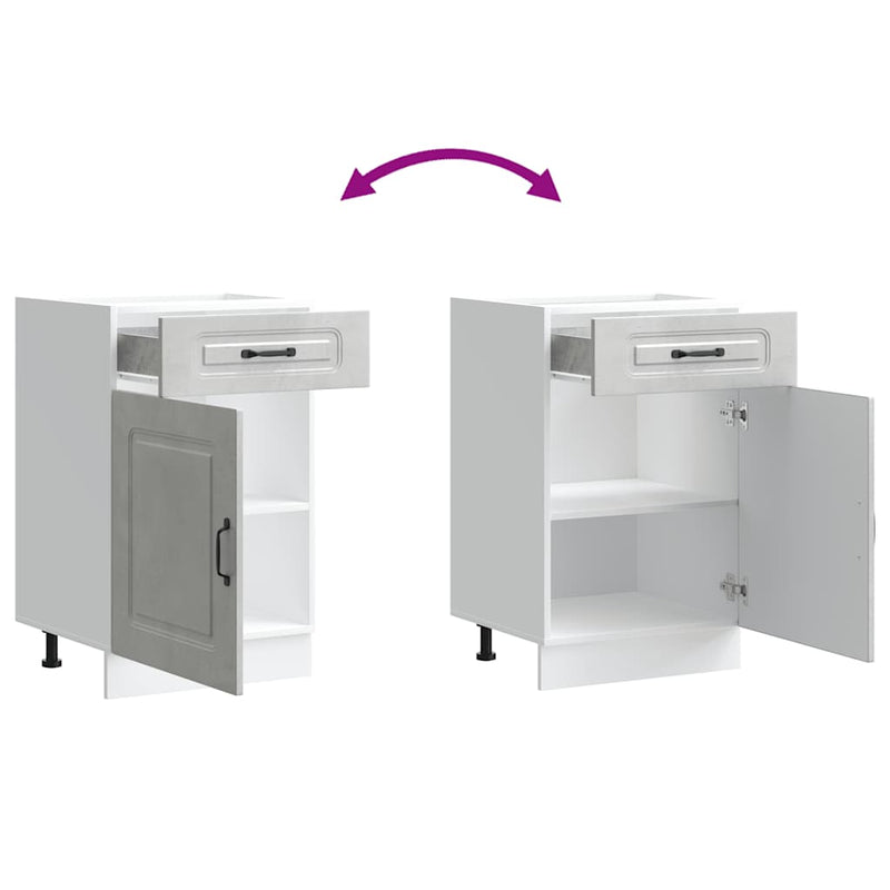 vidaXL Konyhai alapszekrény Kalmar beton szürke műfa