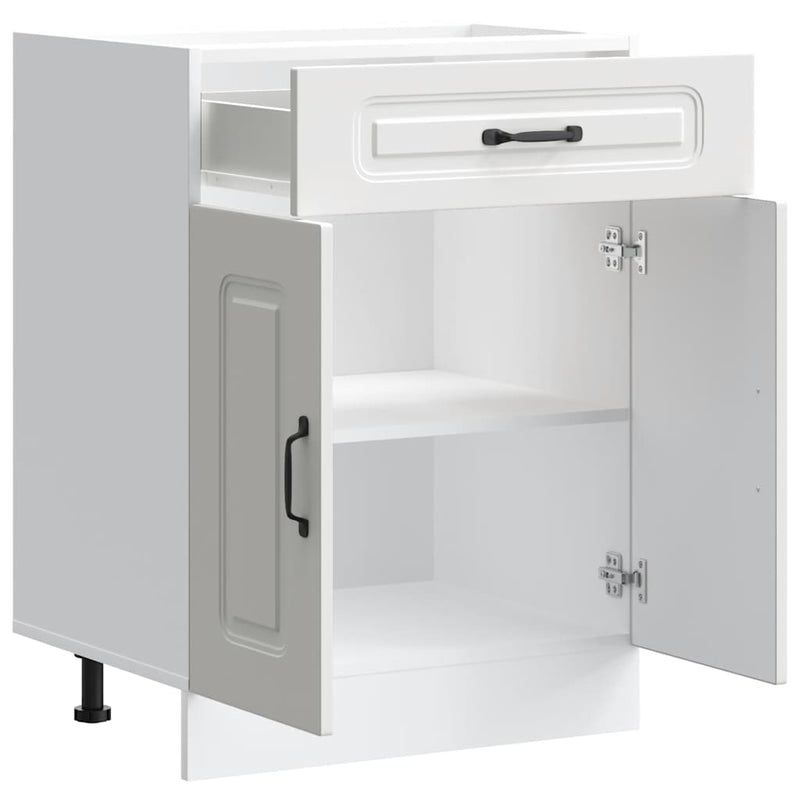 vidaXL Konyhai alsó szekrény Kalmar fehér műfa