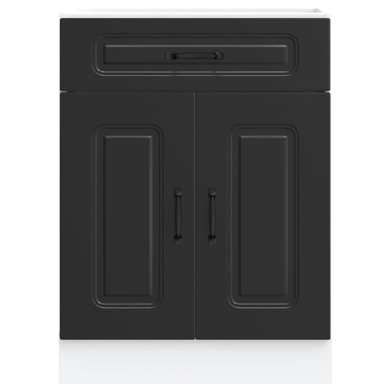 vidaXL Konyhai alapszekrény Kalmar fekete színű műfa