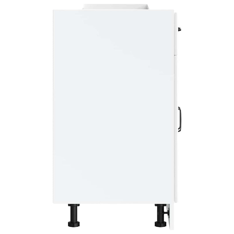 vidaXL Konyhai alapszekrény Kalmar magasfényű fehér színű műfa