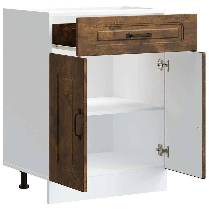 vidaXL Konyhai alapszekrény Kalmar füstölt tölgy műfa