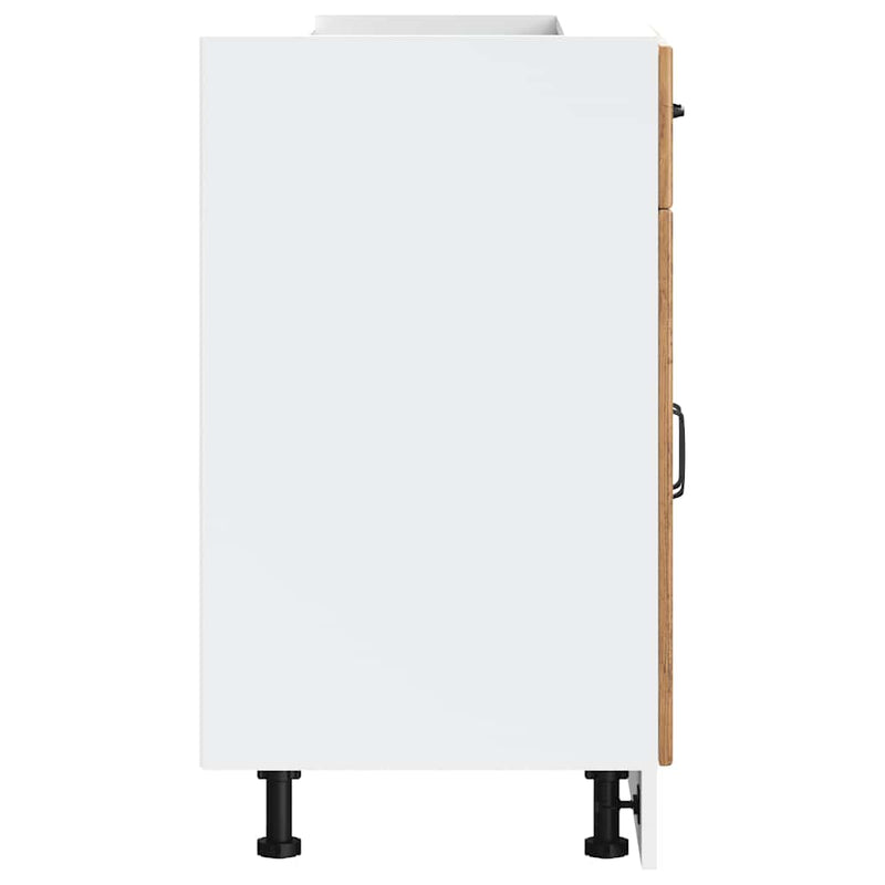 vidaXL konyhai alapszekrény Kalmar régi fából készült fűrészáru