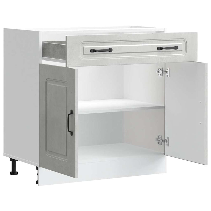 vidaXL Konyhai alapszekrény Kalmar beton szürke műfa