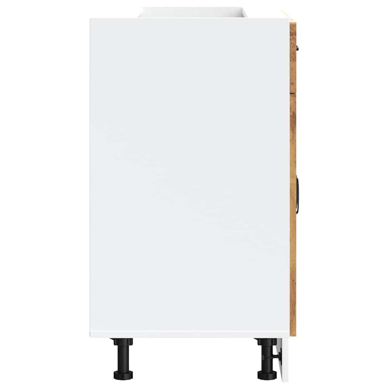 vidaXL konyhai alapszekrény Kalmar régi fából készült fűrészáru