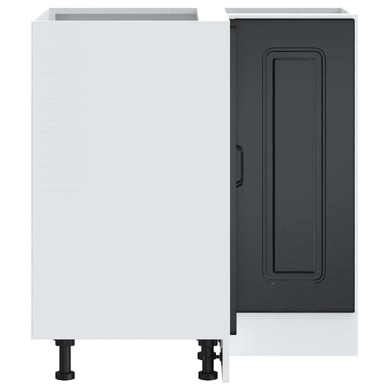 vidaXL Konyhai sarok alapszekrény Kalmar fekete színű műfa