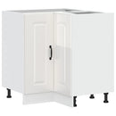 vidaXL Konyhai sarok alapszekrény Kalmar magasfényű fehér színű műfa