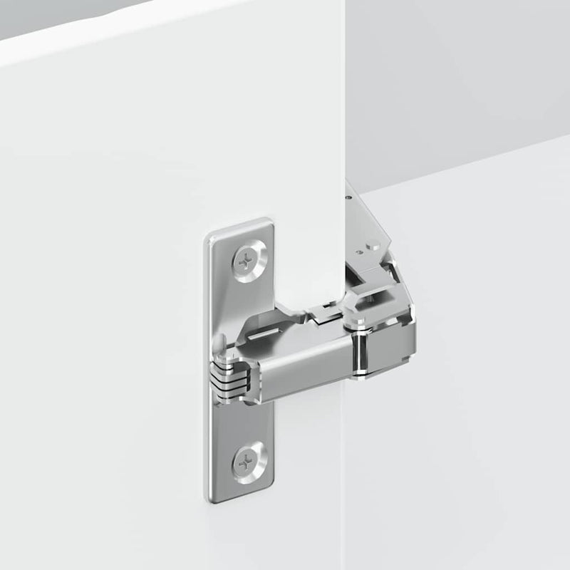 vidaXL Konyhai sarok alapszekrény Kalmar magasfényű fehér színű műfa