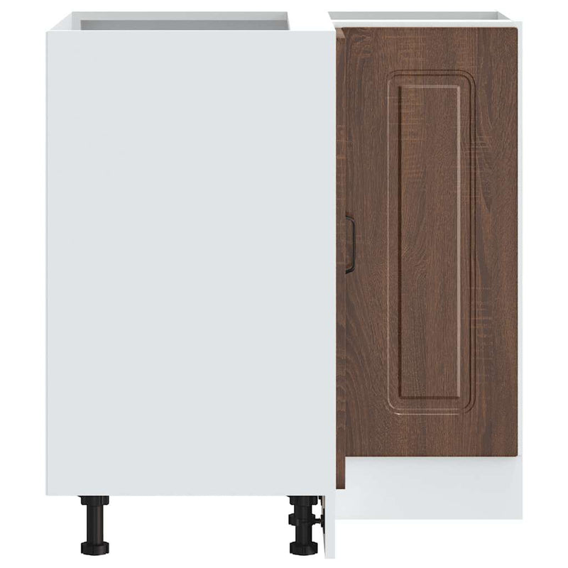 vidaXL Konyhai sarok alapszekrény Kalmar barna tölgy színű műfa