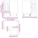 vidaXL Konyhai sarok alapszekrény Kalmar barna tölgy színű műfa