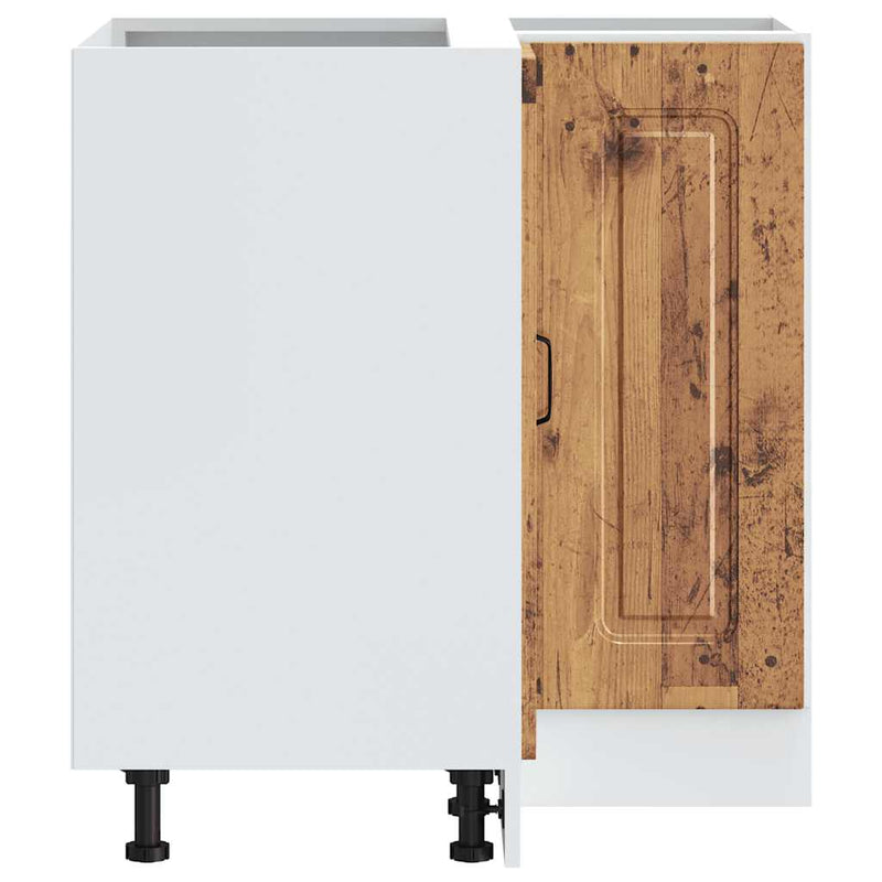 vidaXL Konyhai sarok alapszekrény Kalmar régi fából készült fűrészáru