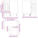 vidaXL Konyhai sarok alapszekrény Kalmar régi fából készült fűrészáru