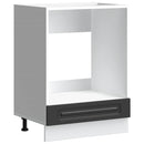 vidaXL sütőszekrény Kalmar fekete színű műfa