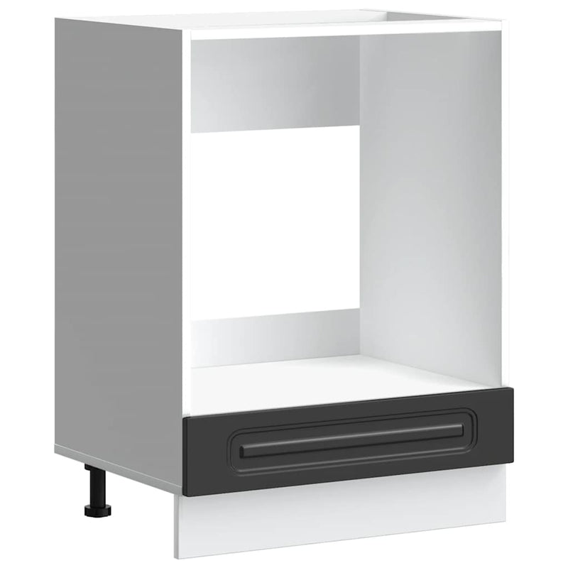 vidaXL sütőszekrény Kalmar fekete színű műfa