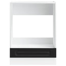 vidaXL sütőszekrény Kalmar fekete színű műfa