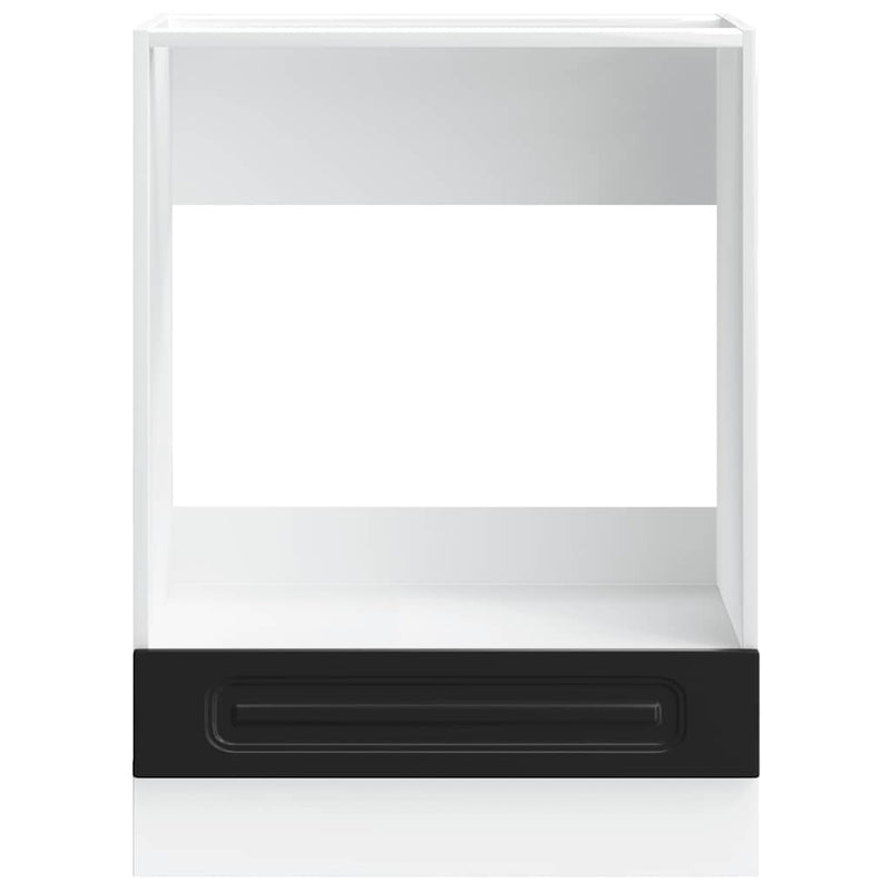 vidaXL sütőszekrény Kalmar fekete színű műfa