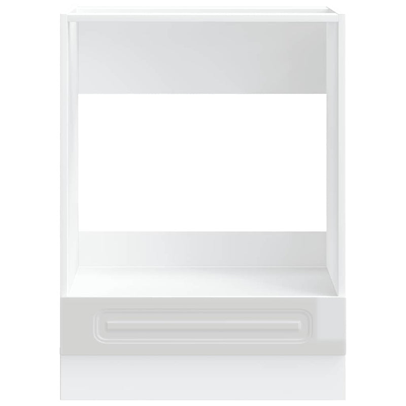 vidaXL sütőszekrény Kalmar magasfényű fehér műfa