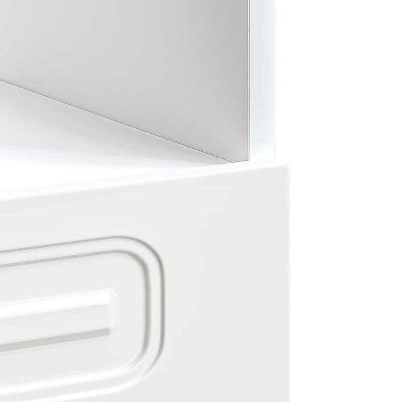 vidaXL sütőszekrény Kalmar magasfényű fehér műfa