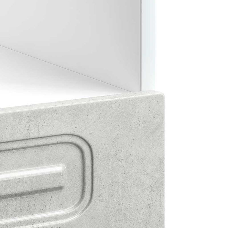 vidaXL Kalmar betonszürke szerelt fa sütőszekrény