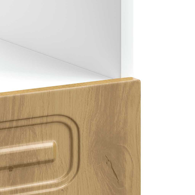 vidaXL Kalmar kézműves tölgy színű szerelt fa sütőszekrény