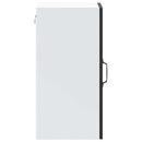 vidaXL Konyhai fali szekrény üvegajtóval Kalmar fekete színű fűrészáru